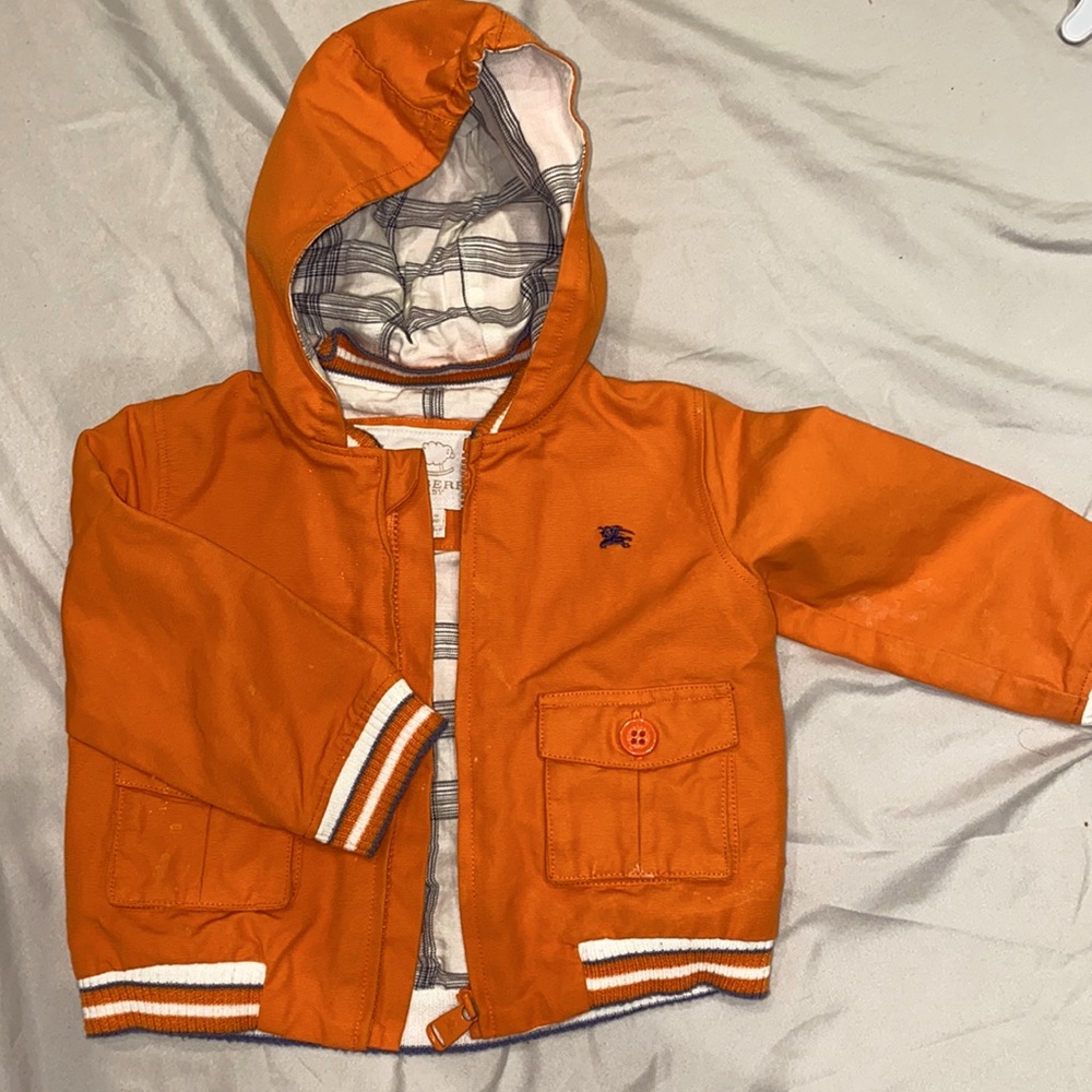 100% Authentic Burberry jacket unisex 12 months old orange color
